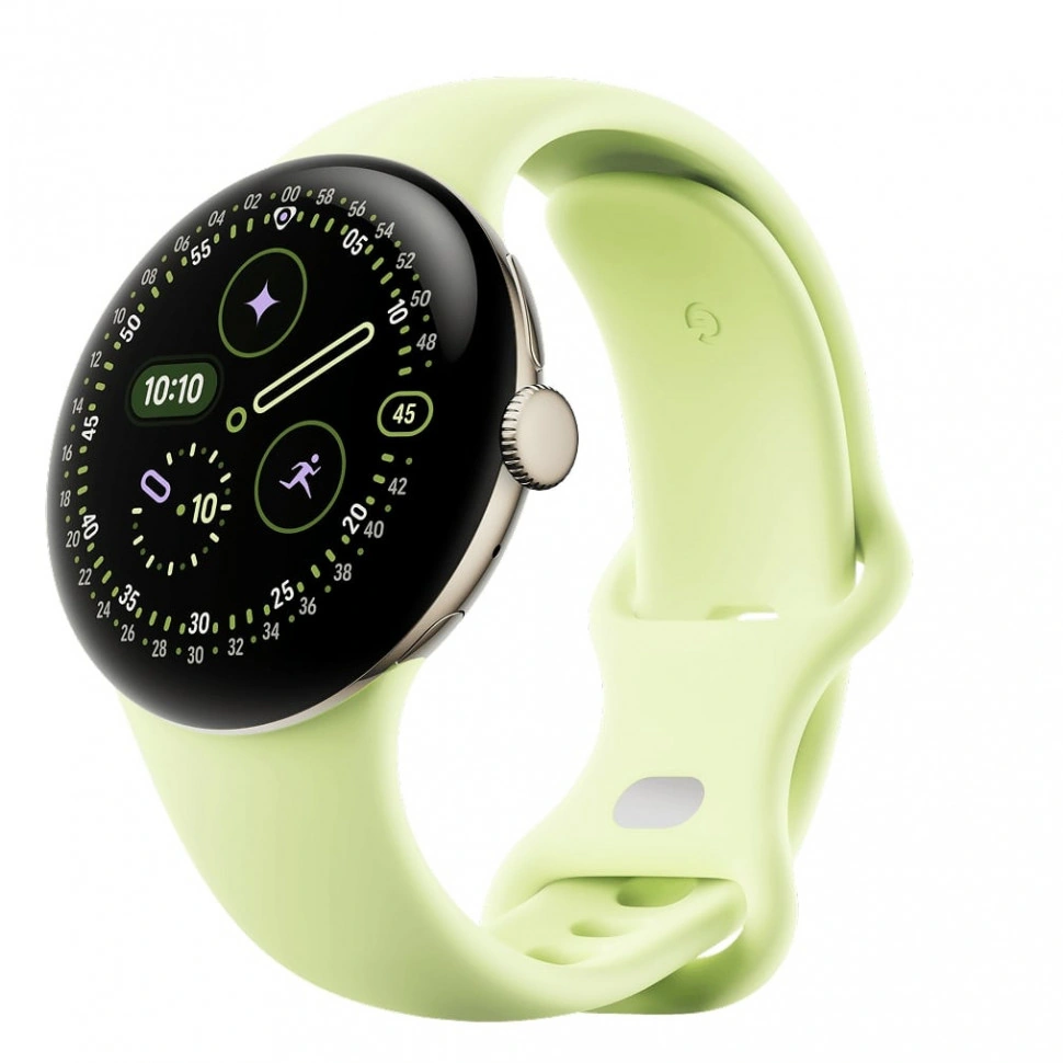 pixel watch 4 41 wi-fi polished champagne gold/lemongrass active band pixel watch 4 41 wi-fi polished champagne gold/lemongrass active band