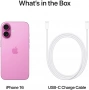 смартфон apple iphone 16 128 гб, pink (nano-sim + esim)