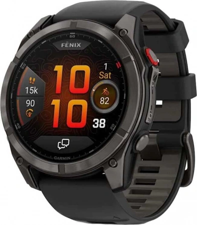 умные часы watch garmin fenix 8 pro 47mm amoled sapphire titanium carbon gray 010-03198-01