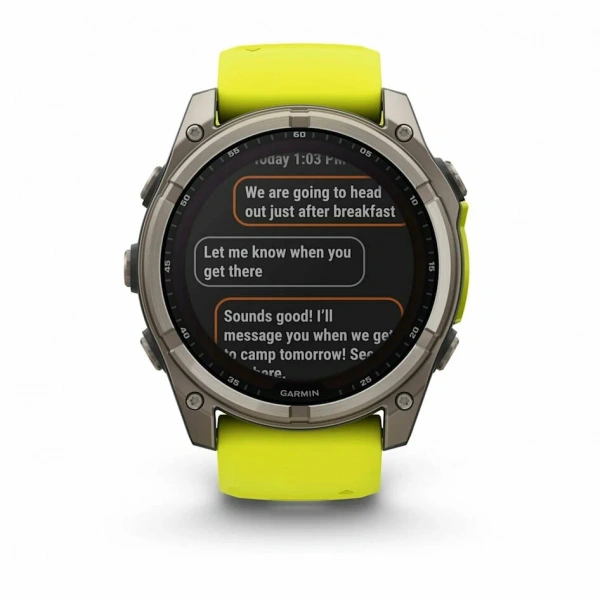 умные часы watch garmin fenix 8 51 solar sapphire titanium natural yellow band 010-02907-21