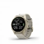 умные часы watch garmin fenix 8 43 amoled sapphire soft gold with fog gray silicone 010-02903-11