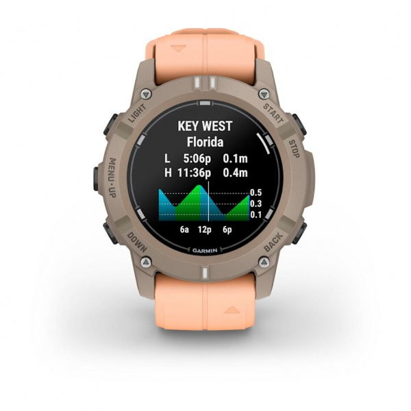 умные часы watch garmin descent g2, paloma with shell pink silicone 010-02986-01