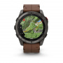 умные часы watch garmin fenix 8 pro 47mm amoled sapphire titanium carbon grey chestnut leather 010-03198-40
