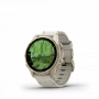 умные часы watch garmin fenix 8 43 amoled sapphire soft gold with fog gray silicone 010-02903-11