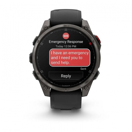 умные часы watch garmin fenix 8 pro 47mm amoled sapphire titanium carbon gray 010-03198-01