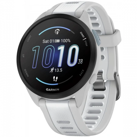 умные часы watch garmin forerunner 165 mist grey/whitestone 010-02863-21