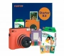 фотоаппарат моментальной печати fujifilm instax square sq1 orange (+ 10 sheets) 