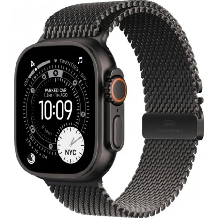 умные часы apple watch ultra 3 49 black titanium case with m black titanium milanese loop