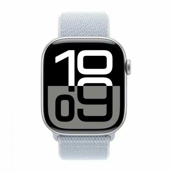 умные часы apple watch s10 46 mm silver  blue cloud sport loop